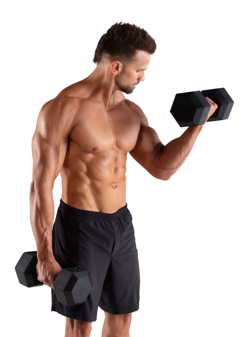 Weider, 25lb Rubber Hex Dumbbell, Single