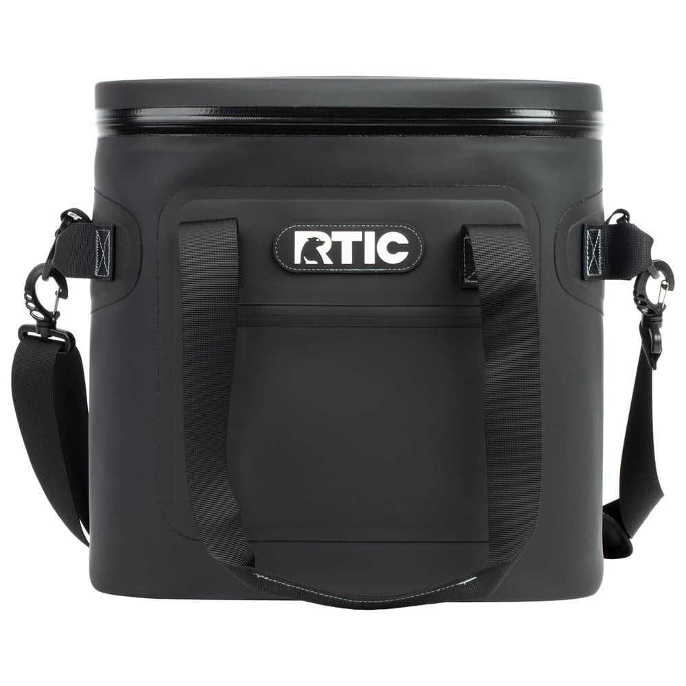 RTIC 20 Can Soft Pack Cooler, Leakproof Ice Chest Cooler with Waterproof Zipper, Blue/Grey