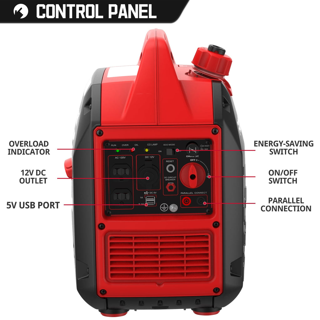 PowerSmart 2500W Portable Inverter Gas Generator for Home Use Outdoors Camping