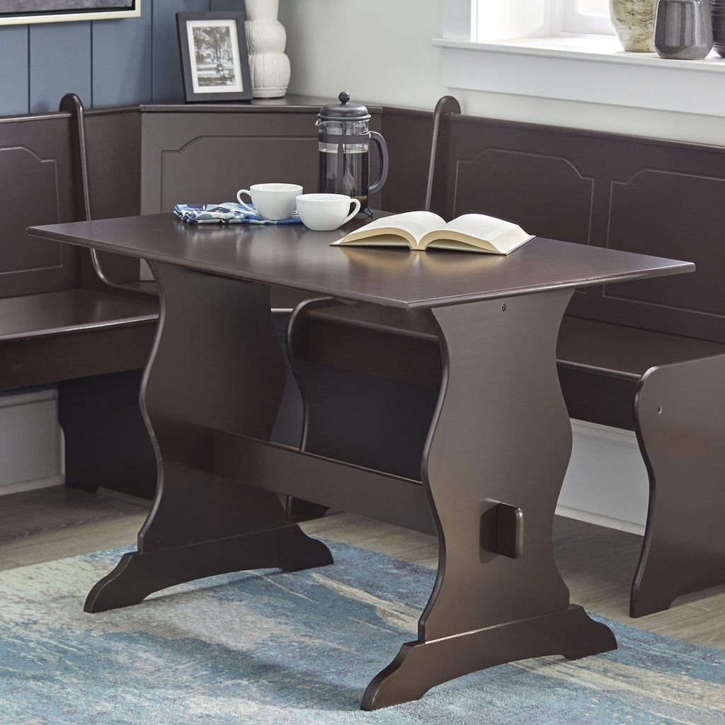 TMS Corner Reversible Dining Breakfast Nook with Storage, Espresso