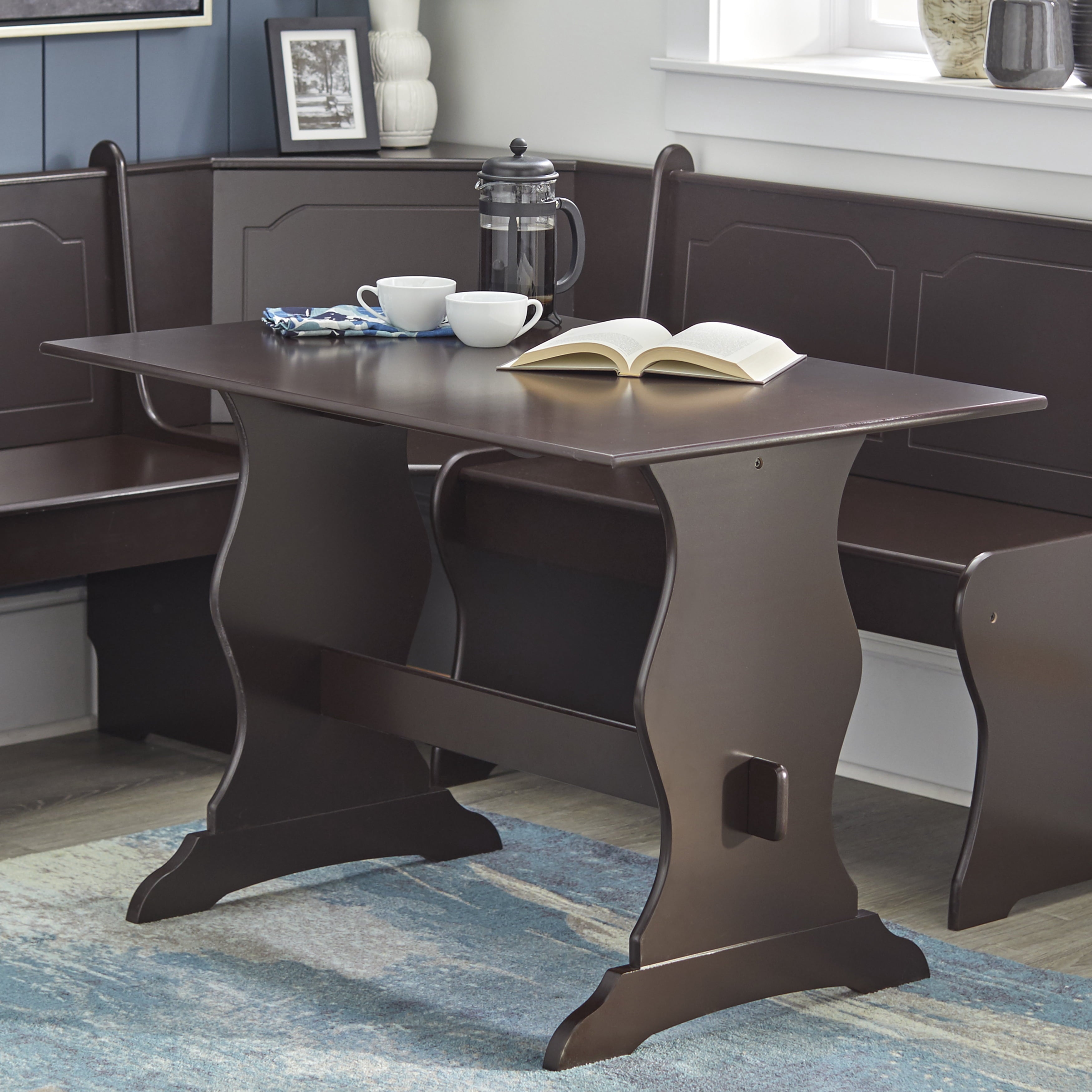 TMS Corner Reversible Dining Breakfast Nook with Storage, Espresso