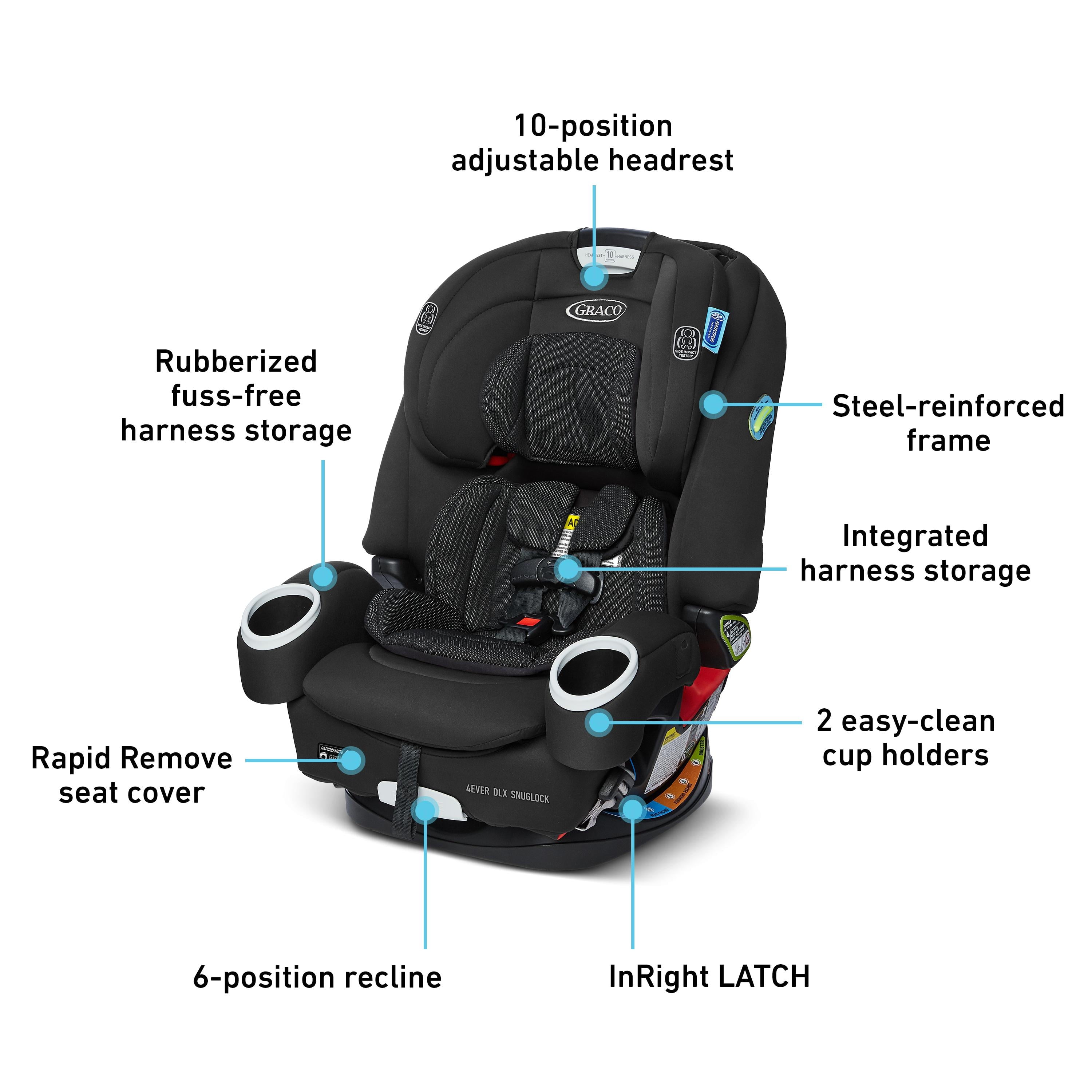 Graco 4Ever DLX SnugLock 4-in-1 Car Seat, Leila
