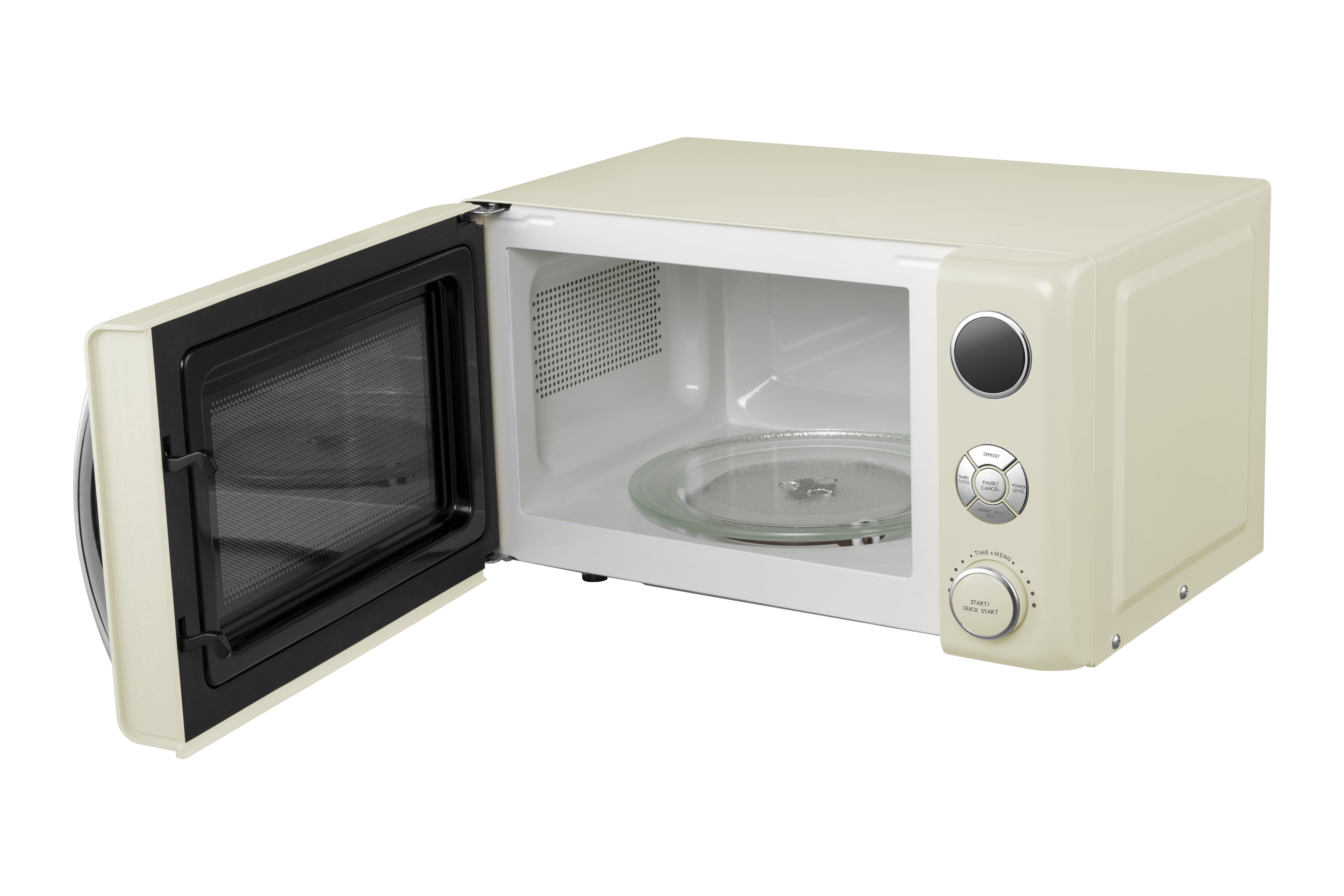 Galanz 0.7 Cu. ft. Retro Countertop Microwave Oven, 700 Watts, Cream Color