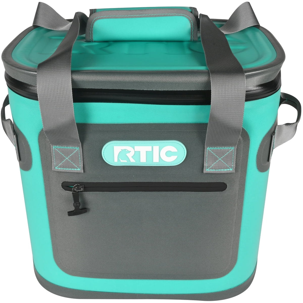 RTIC 20 Can Soft Pack Cooler, Leakproof Ice Chest Cooler with Waterproof Zipper, Blue/Grey