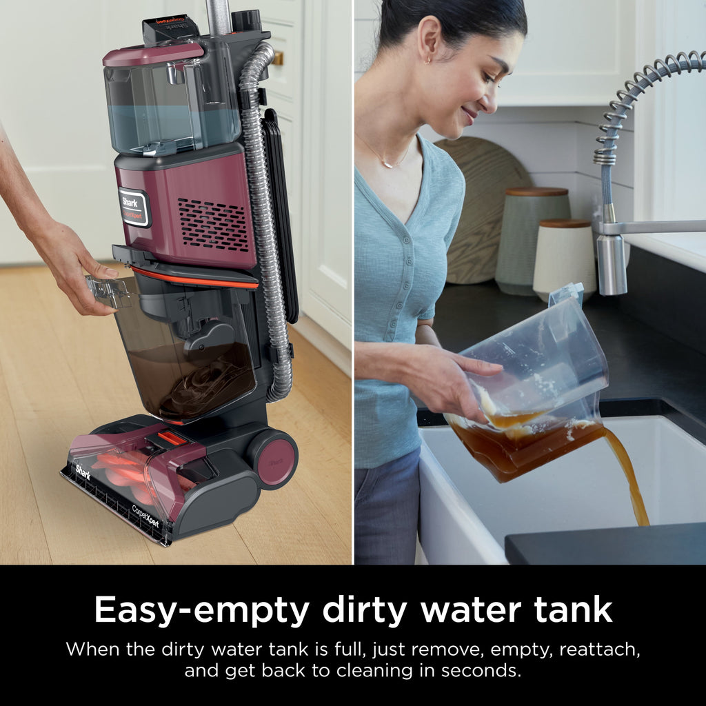 Shark CarpetXpert Upright Carpet & Upholstery Cleaner, Built-In Spot & Stain Eliminator, Carpet Shampooer, EX150, Magenta