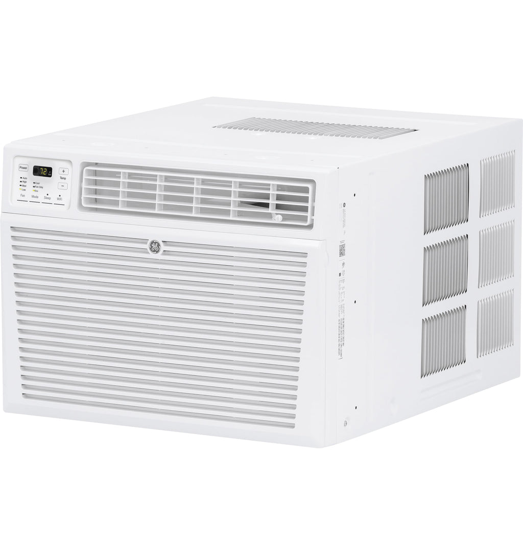 GE Appliances 8,000 BTU 115-Volt Smart Window Air Conditioner with Remote, AEN08LZ, Black