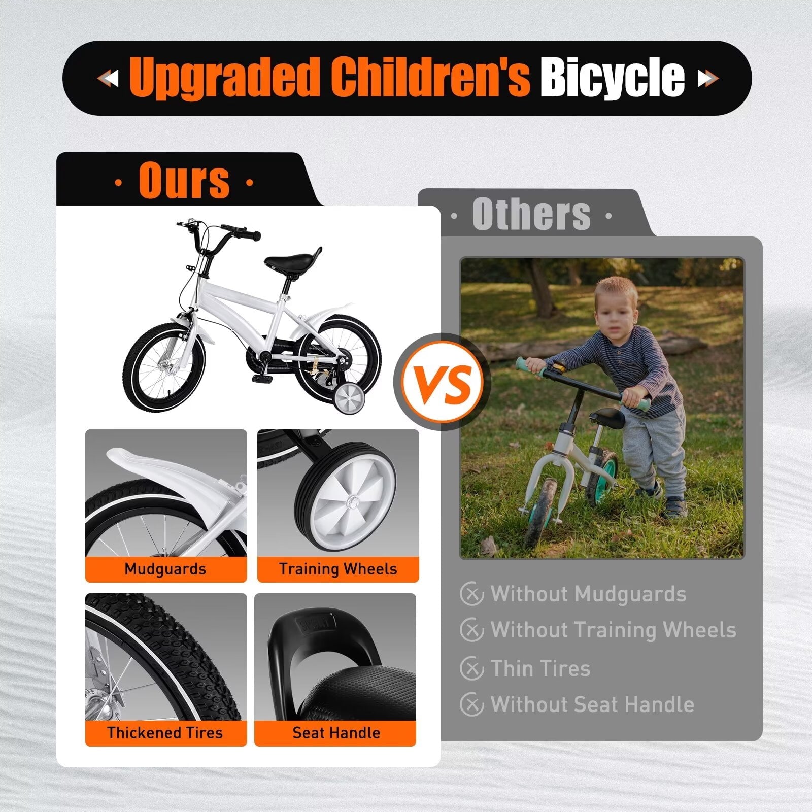 TFCFL 14 inch Kids Bike Bicycle Children Cycle Bikes Gift With With Safety Training Wheels