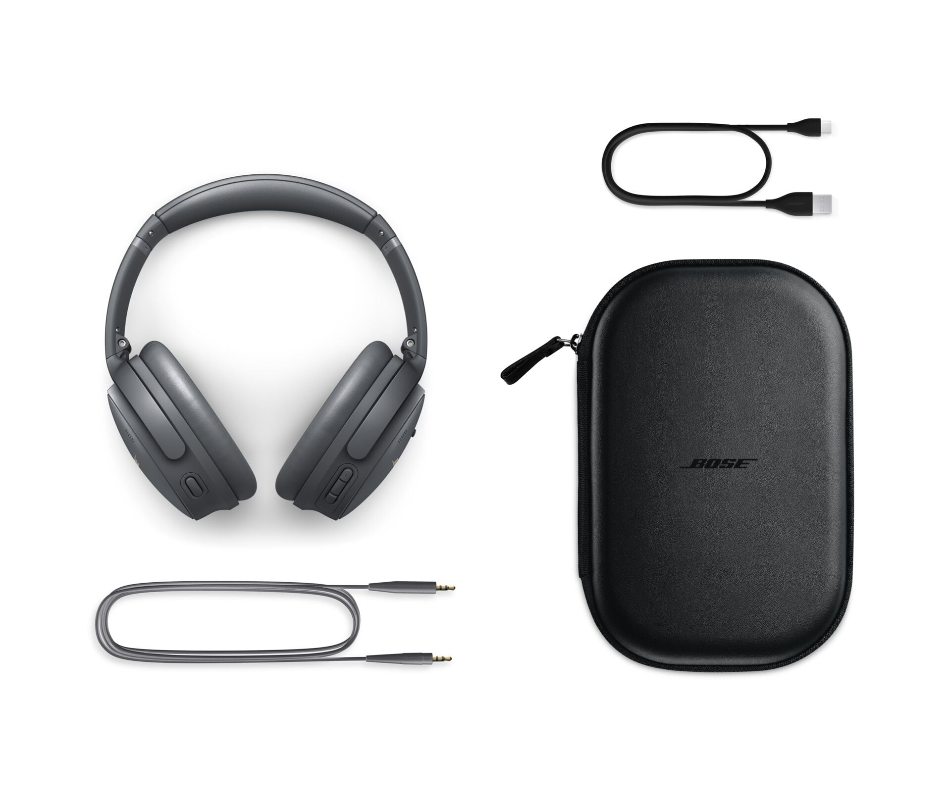 Bose QuietComfort 45 Headphones Noise Cancelling Over-Ear Wireless Bluetooth Earphones, Black