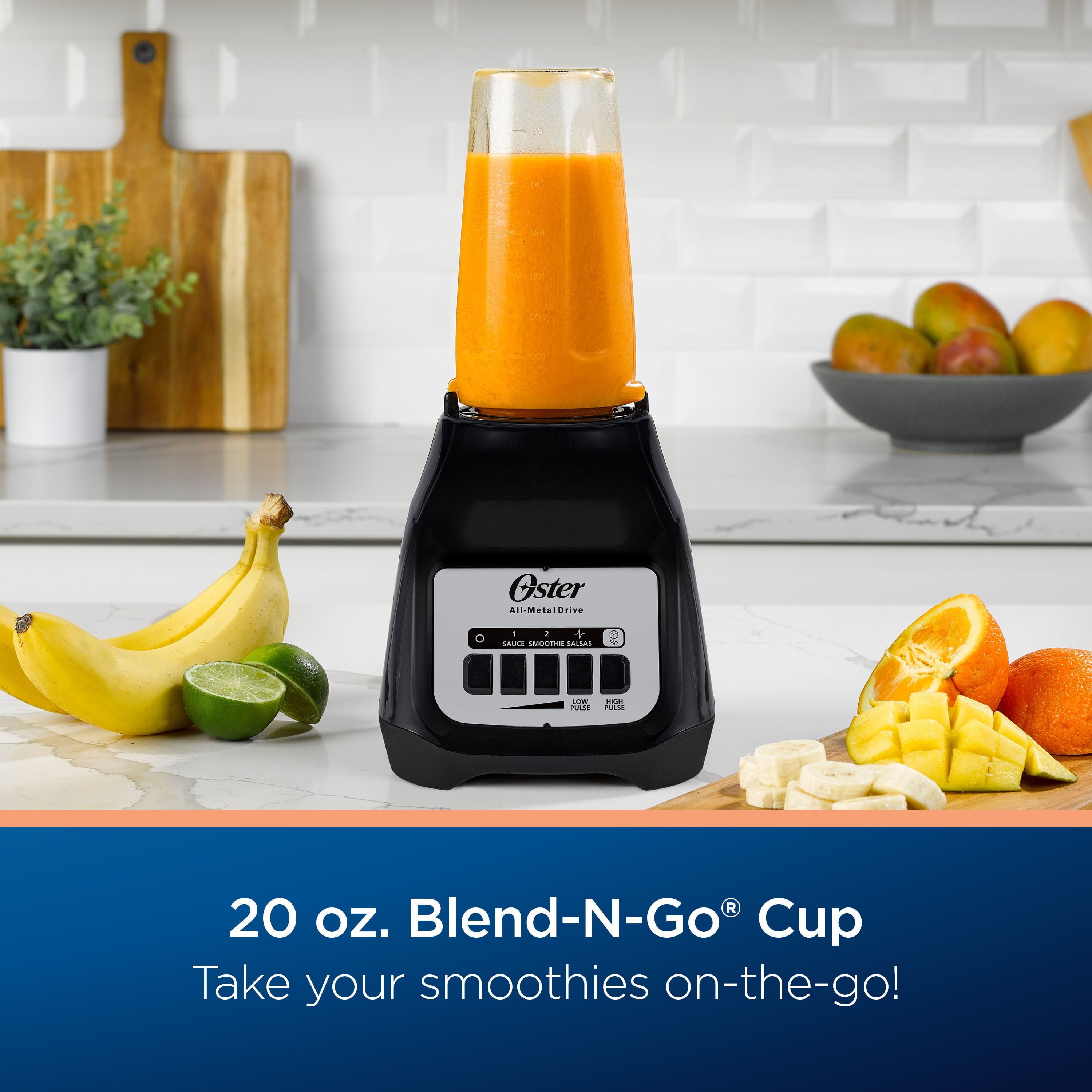 Oster® Classic 3-in-1 Kitchen System Blender, Food Processor and Blend-n-Go® Cup