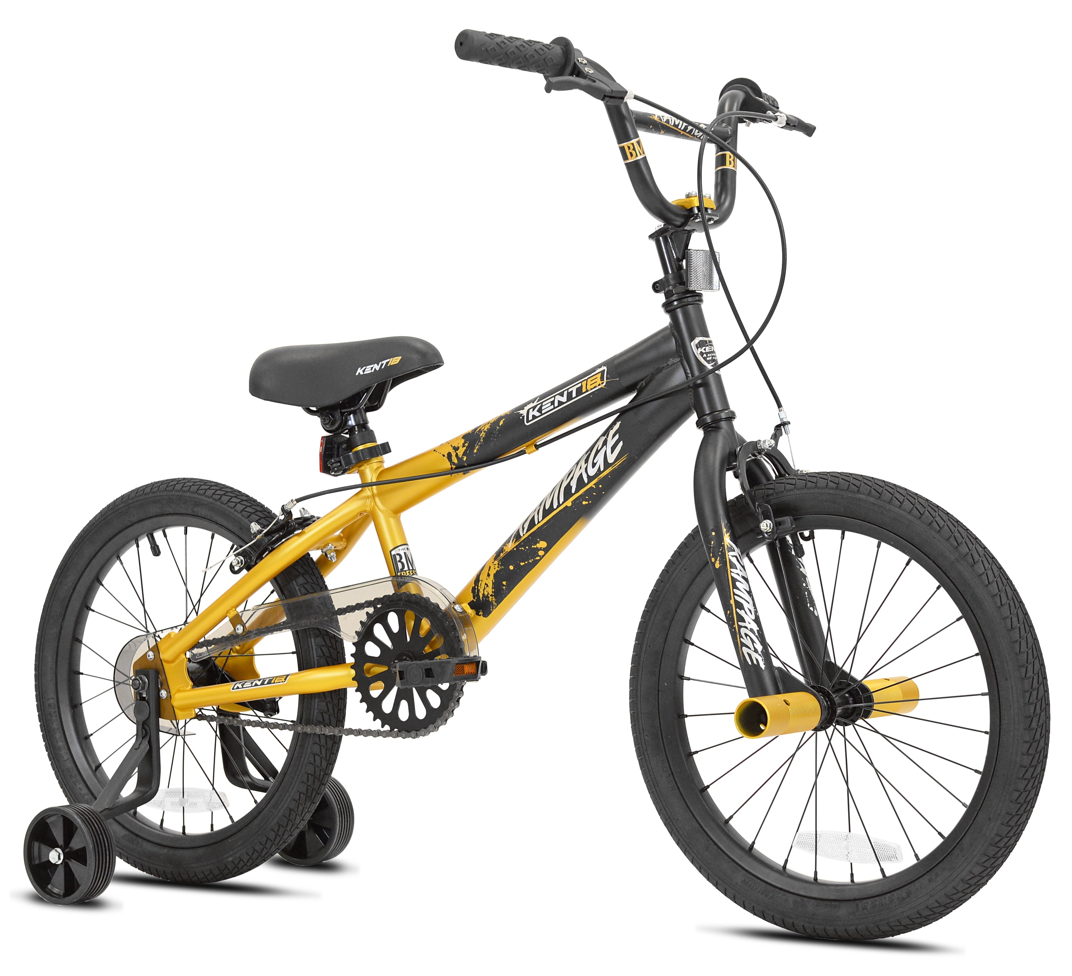 Kent Bicycle 18 In. Rampage Boy's Bike, Gold and Black