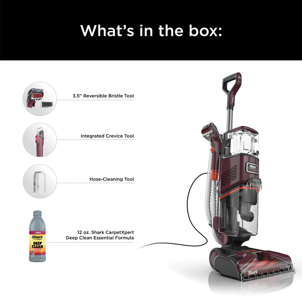 Shark CarpetXpert Upright Carpet & Upholstery Cleaner, Built-In Spot & Stain Eliminator, Carpet Shampooer, EX150, Magenta