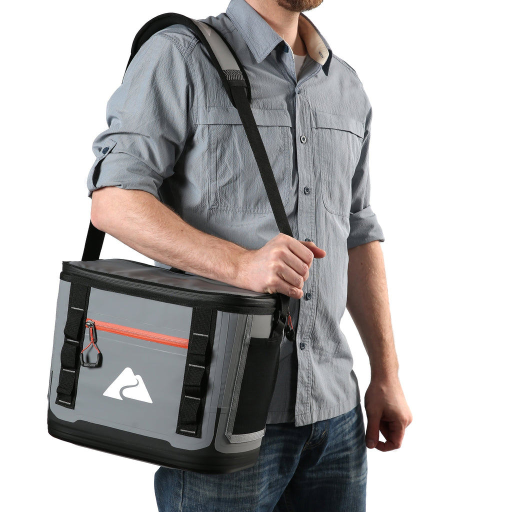 Ozark Trail 24 Can Welded Cooler, Hard Liner Cooler with Microban®, Gray