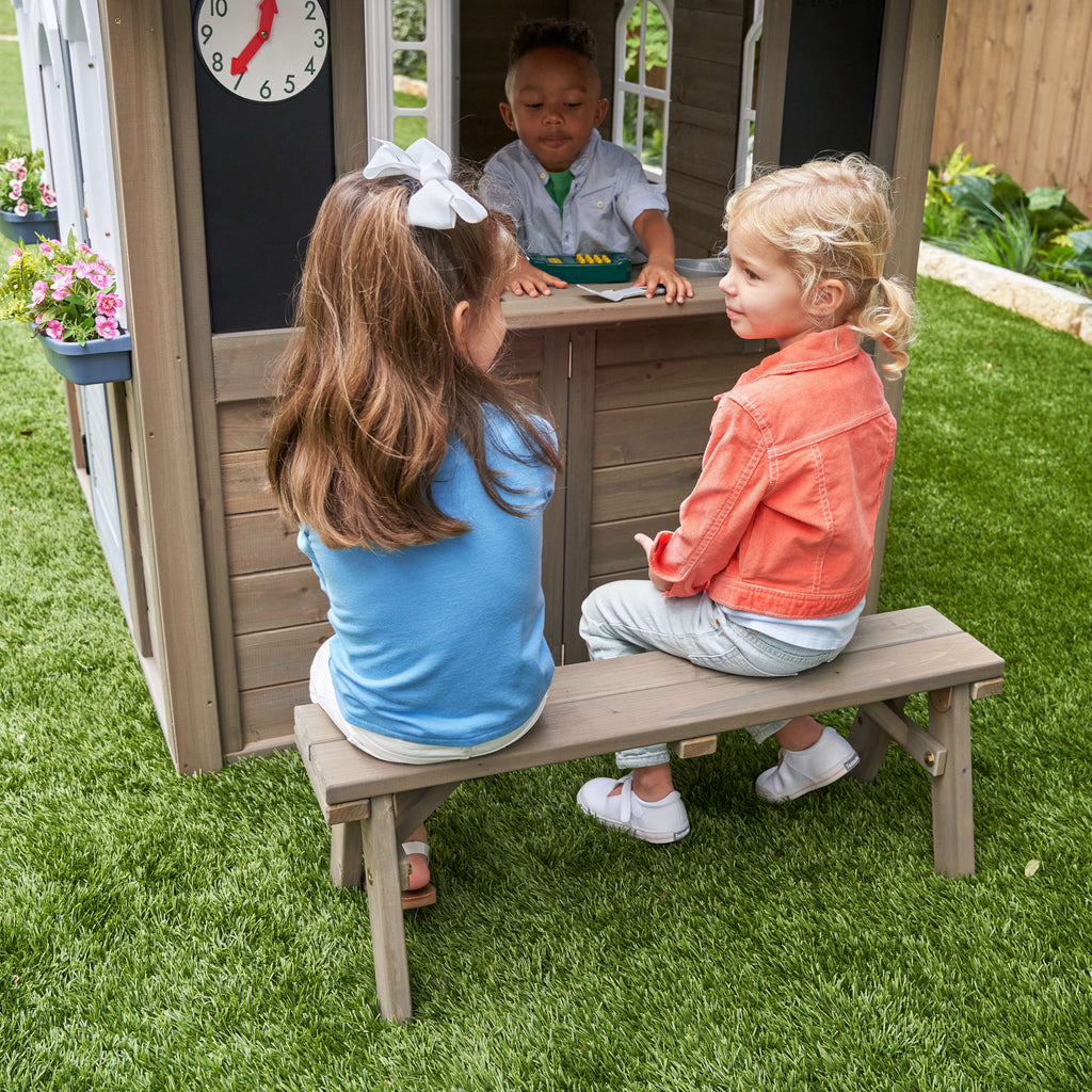 KidKraft Forestview II Wooden Outdoor Playhouse with Kitchen