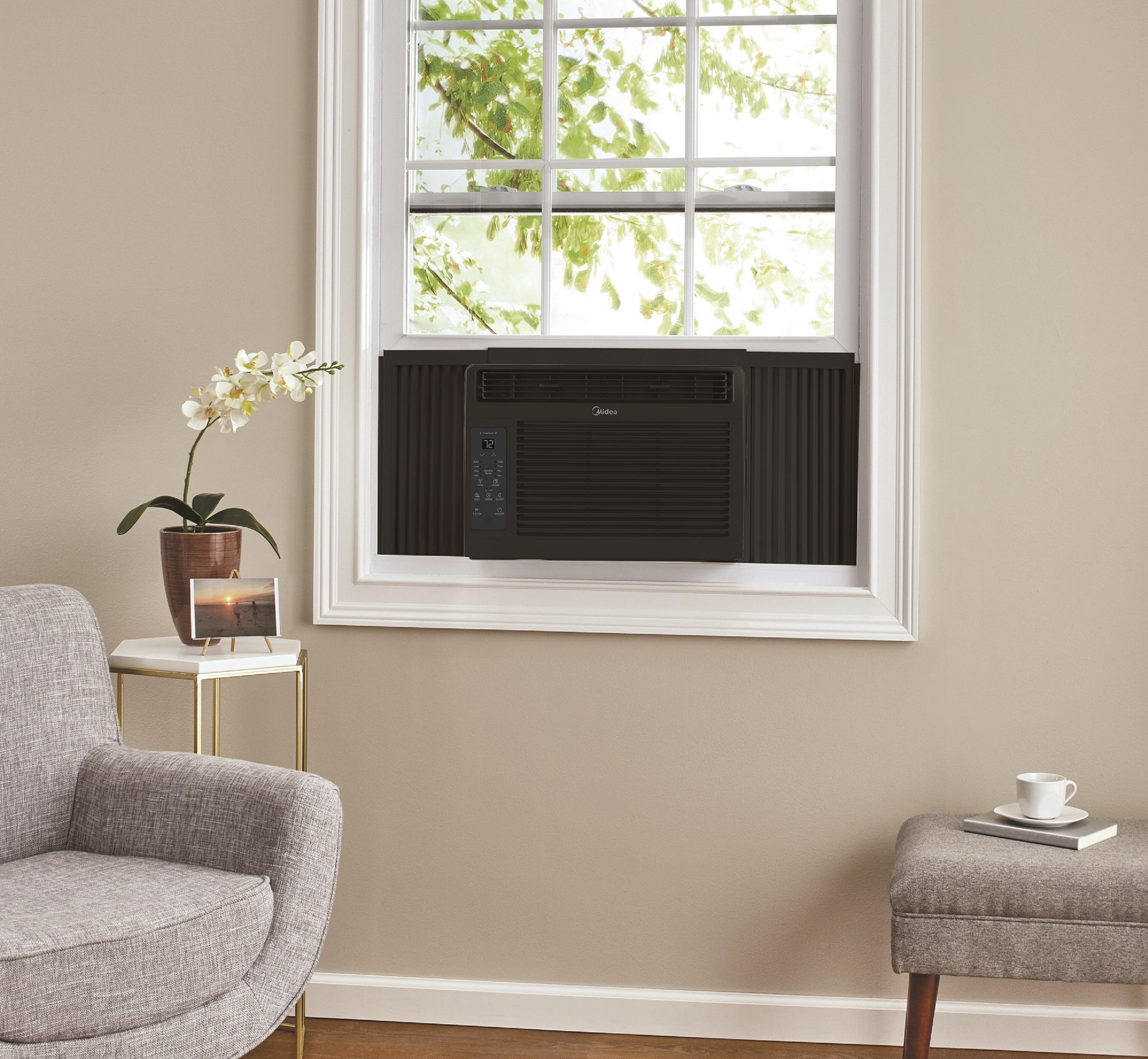 Midea 5,000 BTU 115V Window Air Conditioner with ComfortSense Remote, Black, MAW05R1WBL