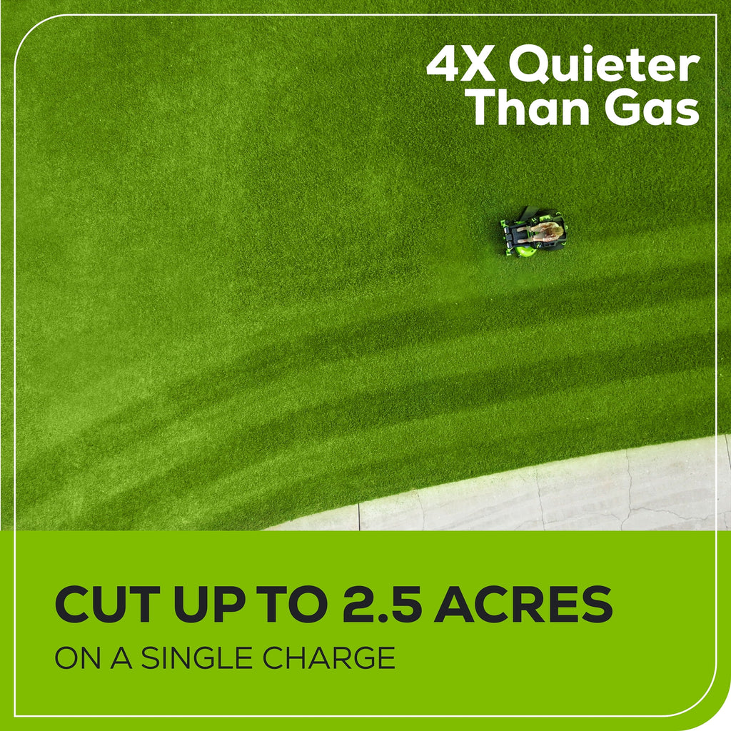 Greenworks 60V 42” Cordless Battery Crossover-Z Zero Turn Riding Lawn Mower with Six (6) 8Ah Batteries & Three (3) Dual Port Turbo Chargers 7409302