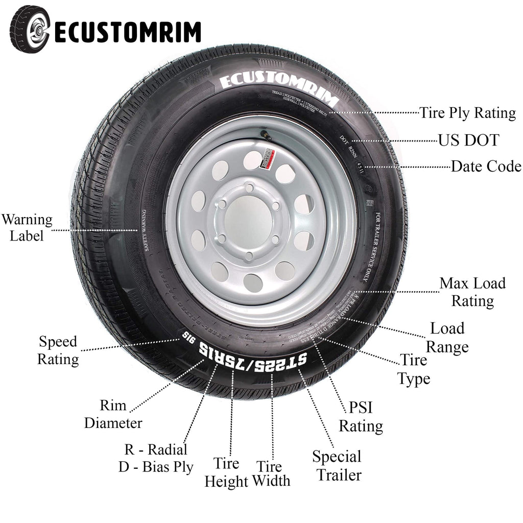 2-Pk eCustomrim 90002 Golf Cart Tires On Rims 18X8.50-8 18 x 8.50 x White 4 Lug