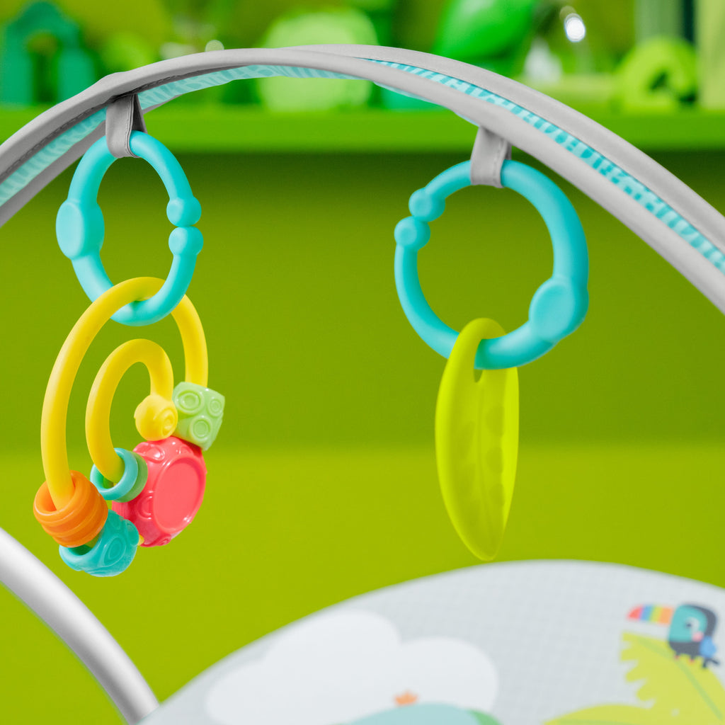 Bright Starts Playful Paradise Portable Compact Baby Swing with Toys, Unisex, Newborn +