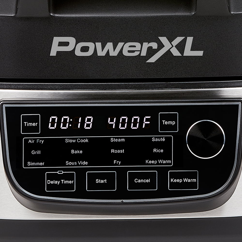 PowerXL Grill Air Fryer Combo Plus, Indoor Grill / Air Fryer, Stainless Steel