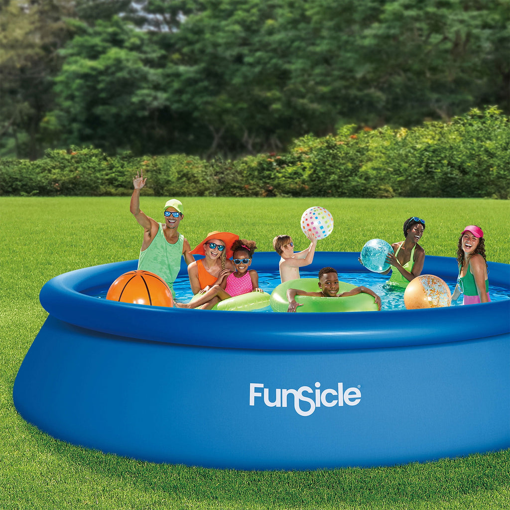 Funsicle 15' x 36" QuickSet Inflatable Ring Top Outdoor Pool w/Pump