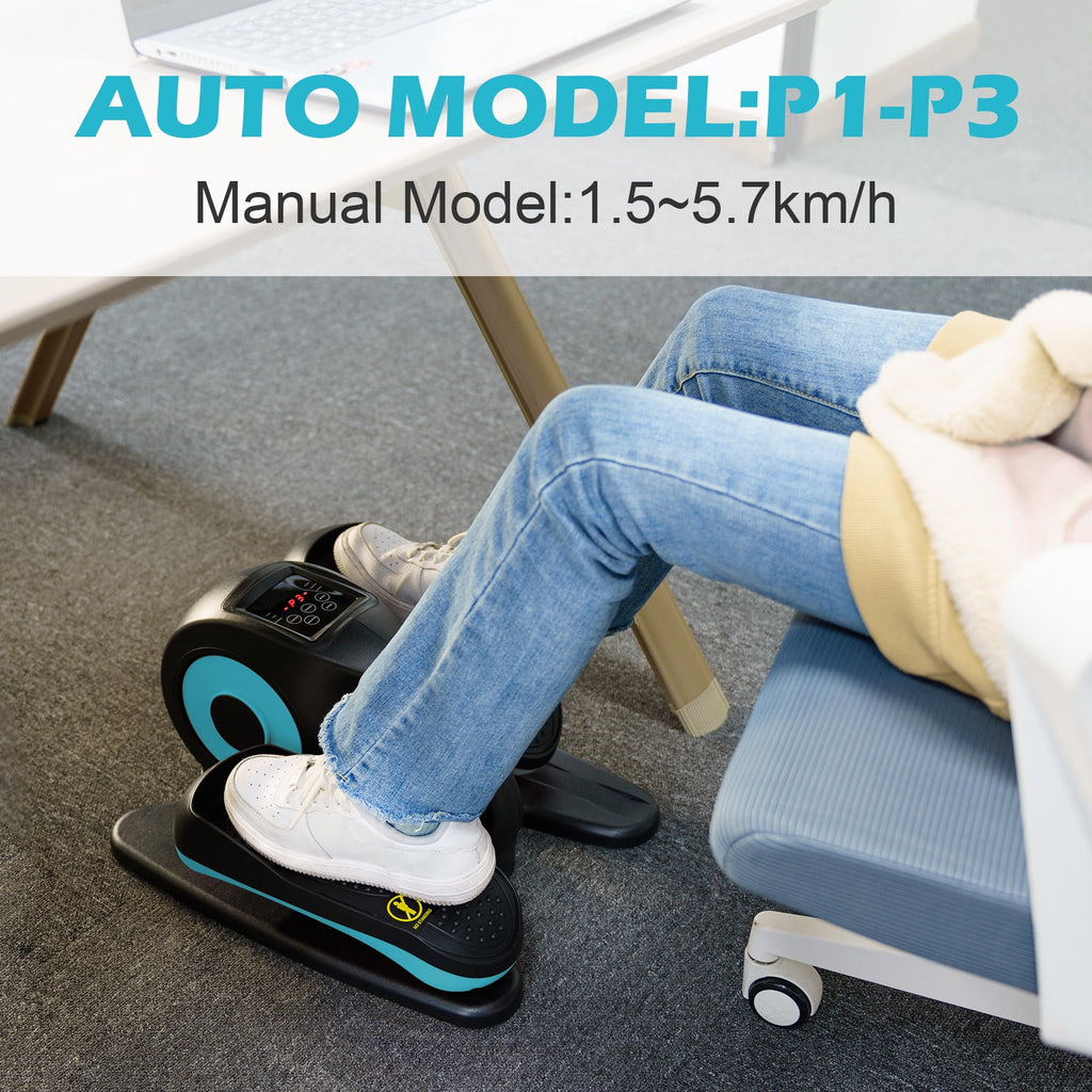 PROHIKER Under Desk Elliptical Machine for Home, Under Desk Bike Pedal Exerciser Electric Seated Elliptical, Compact Portable Elliptical Ellipse Leg Exerciser for Home, Blue