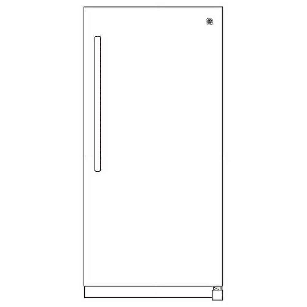 GE 33" Upright Freezer White - FUF21DLRWW