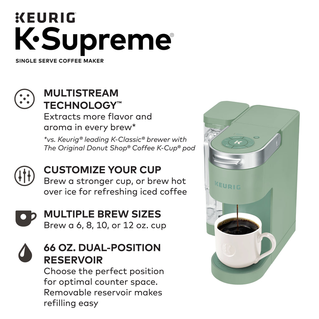 Keurig K-Supreme Single-Serve K-Cup Pod Coffee Maker, Black