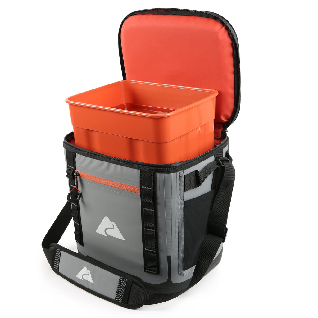 Ozark Trail 24 Can Welded Cooler, Hard Liner Cooler with Microban®, Gray