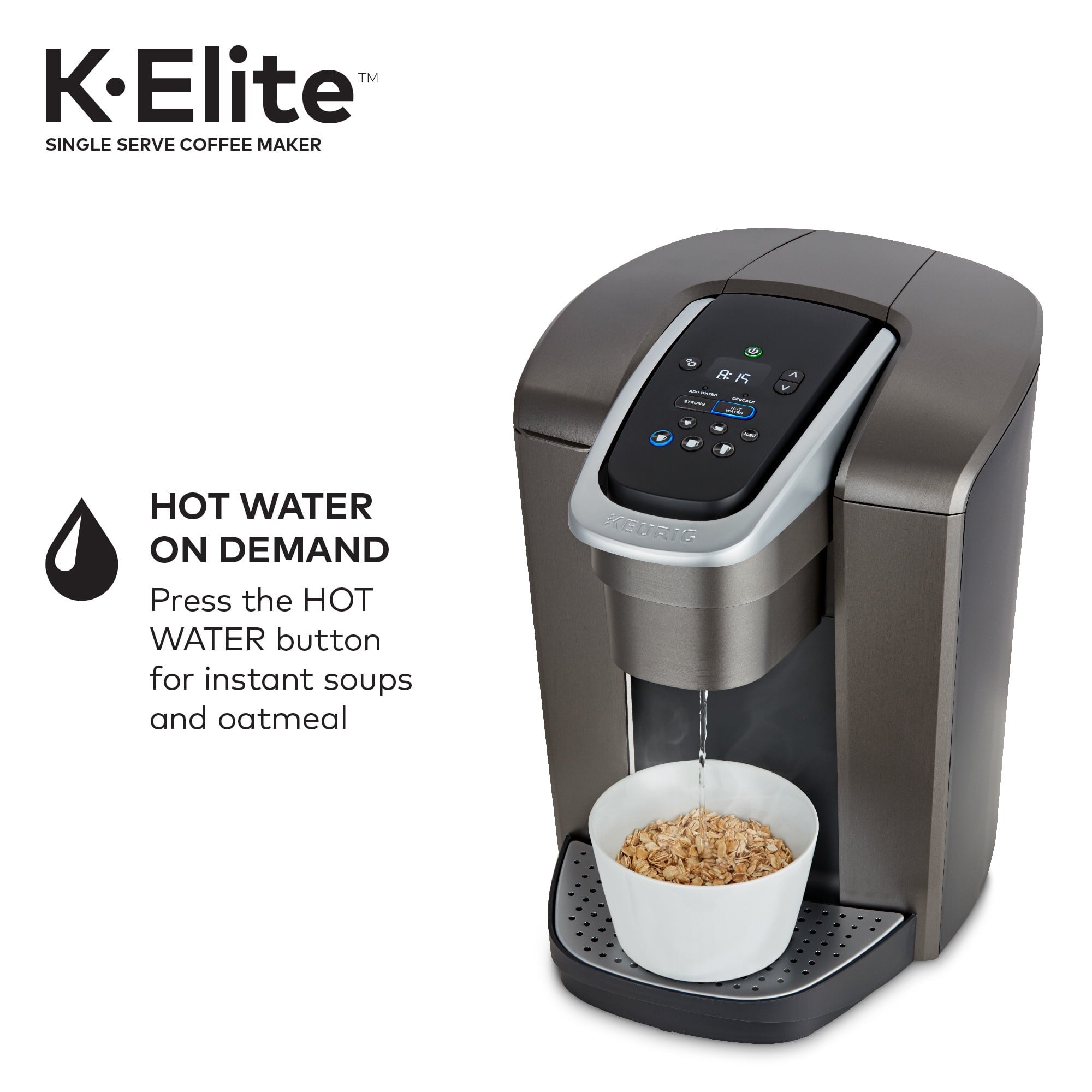 Keurig K-Elite Single-Serve K-Cup Pod Coffee Maker, Brushed Slate
