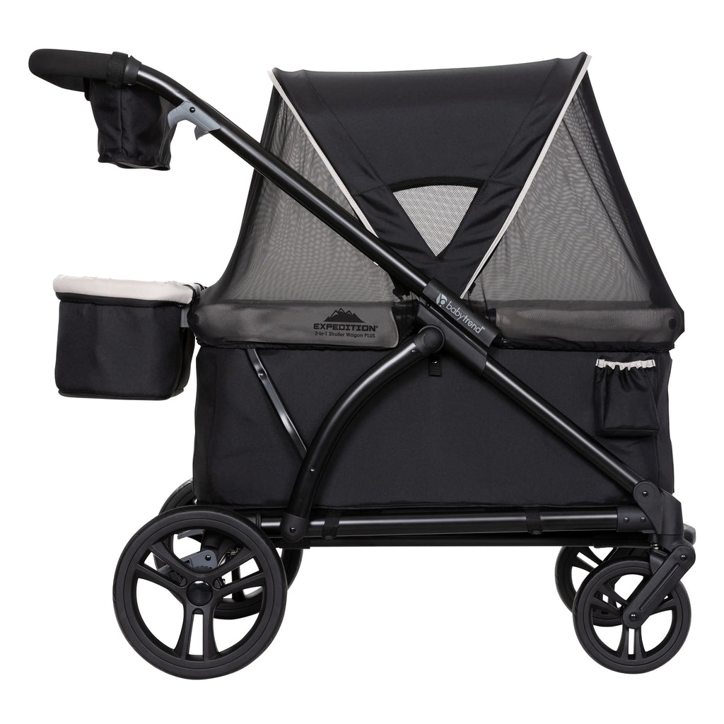 Baby Trend Expedition 2-in-1 Stroller Wagon PLUS with Canopy, Modern Khaki