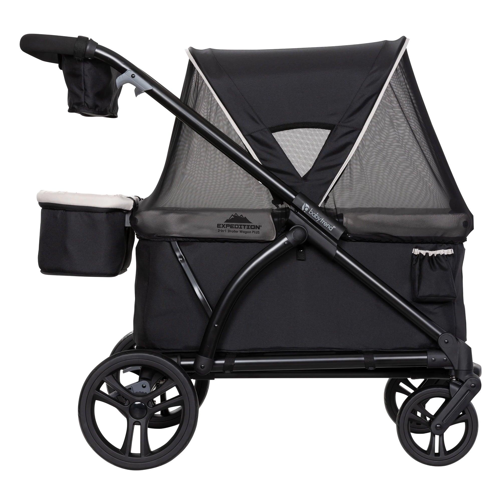 Baby Trend Expedition 2-in-1 Stroller Wagon PLUS with Canopy, Modern Khaki