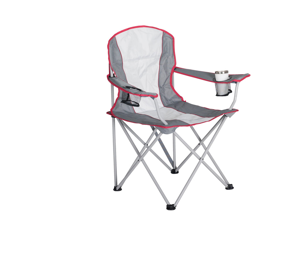 Ozark Trail, Adult Oversized Quad Chair, 9.2lbs, off White & Gray