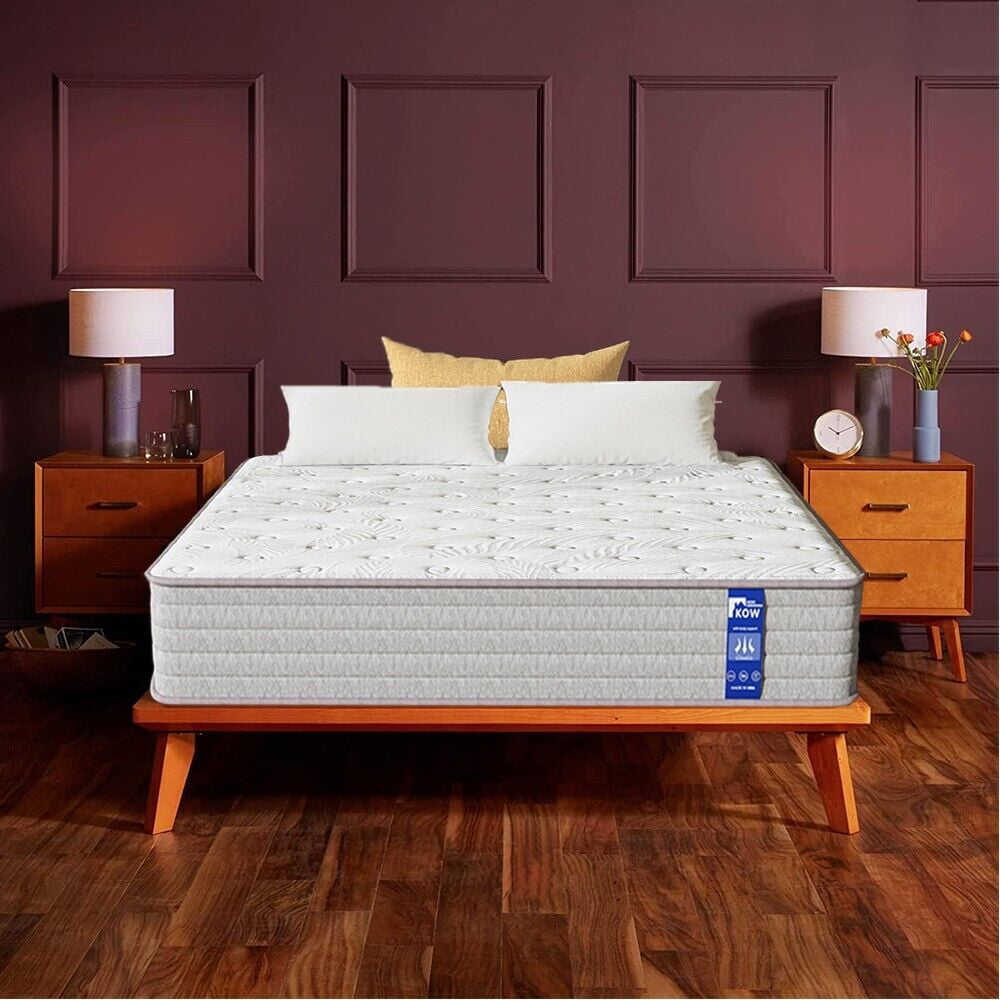 KOW Hybrid Mattress 12" Full Size Gel Memory Foam Pocket Spring Mattress in a Box Medium Firm Adult