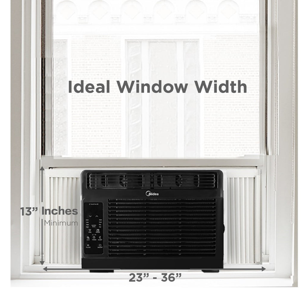 Midea 6,000 BTU 115V Window Air Conditioner with Comfort Sense Remote, White, MAW06R1WWT