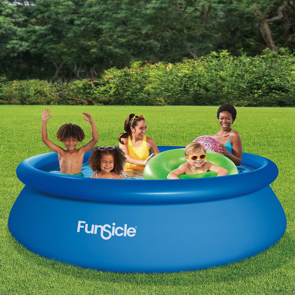 Funsicle 15' x 36" QuickSet Inflatable Ring Top Outdoor Pool w/Pump