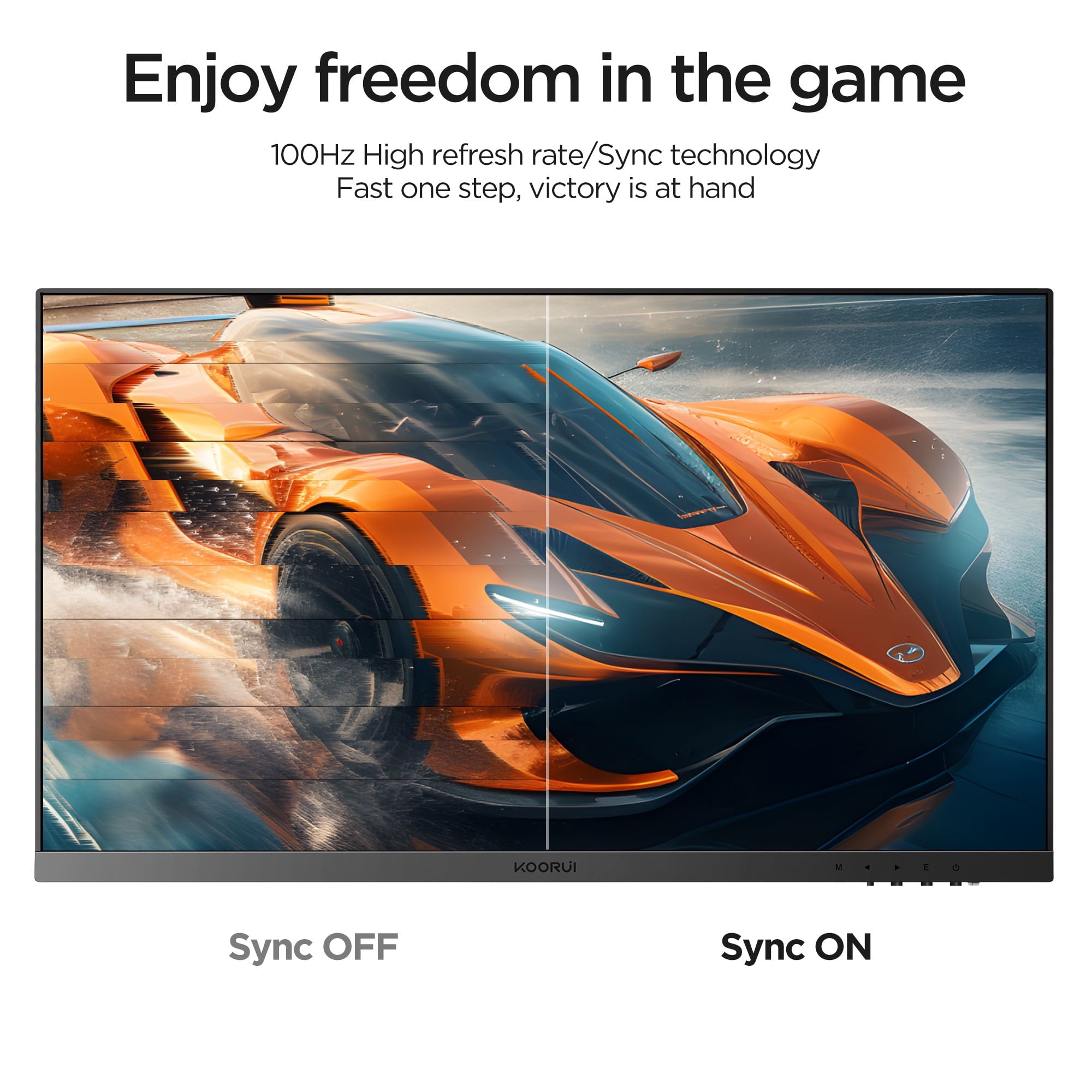 KOORUI 27 inch Computer Monitor,IPS FHD (1920 x 1080) 75Hz 99% sRGB PC Desktop Gaming Monitors for Computer ,HDMI/VGA Port, Visioncare