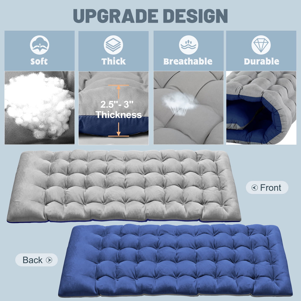 MOPHOTO 75" Portable Folding Bed for Adults, Rollaway Guest Bed Sleeping Cot with Mattress, Heavy Duty Outdoor Camping Cot with Carry Bag