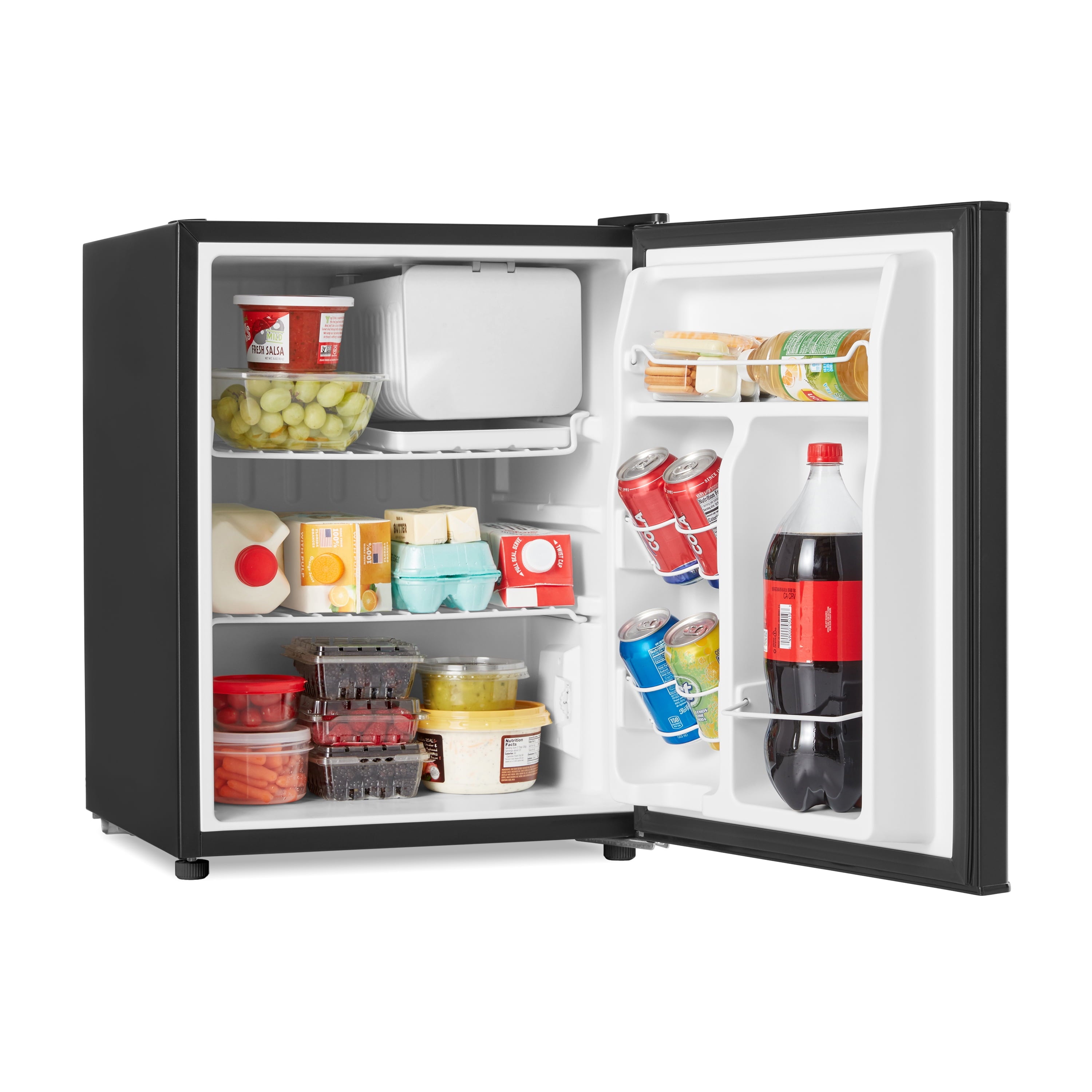 Galanz 2.7 Cu ft Single Door Mini Fridge, Black, Estar, New, Width 19.13"
