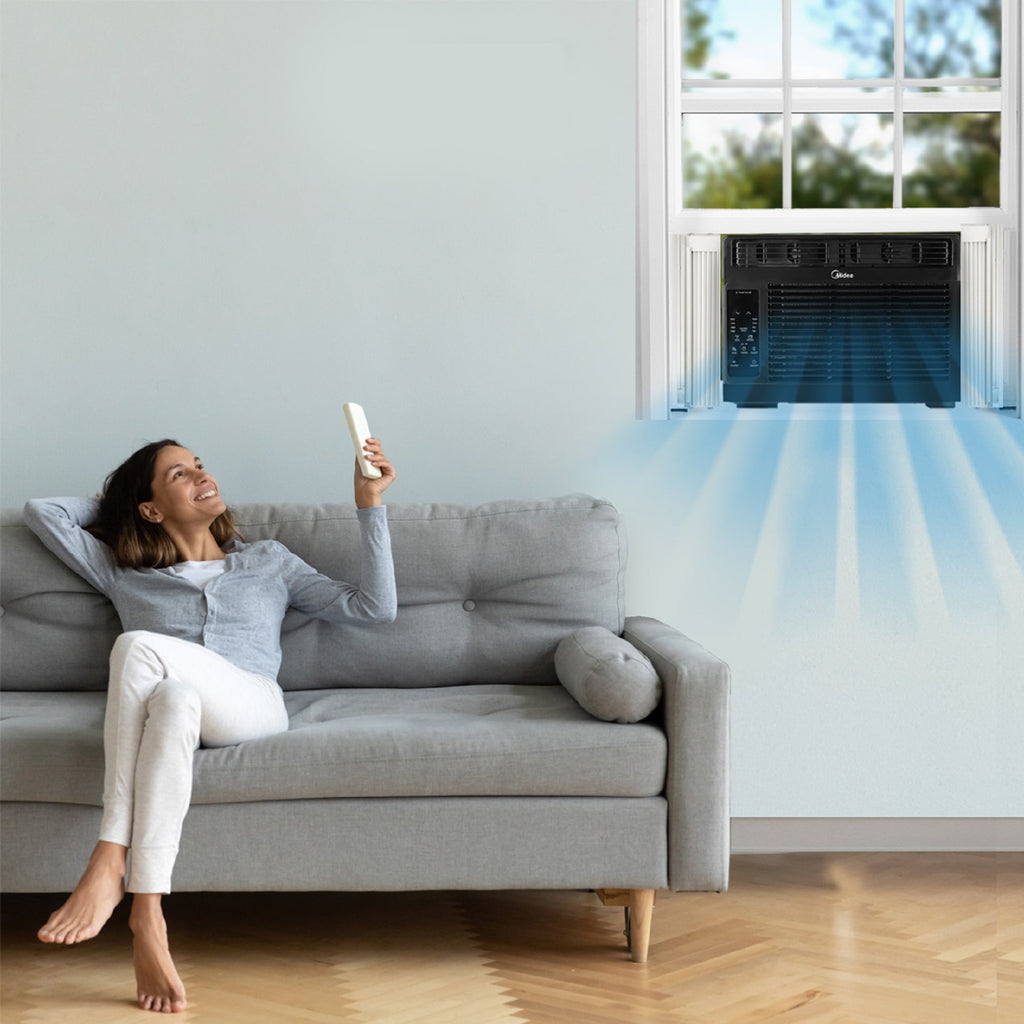 Midea 5,000 BTU 115V Window Air Conditioner with ComfortSense Remote, Black, MAW05R1WBL