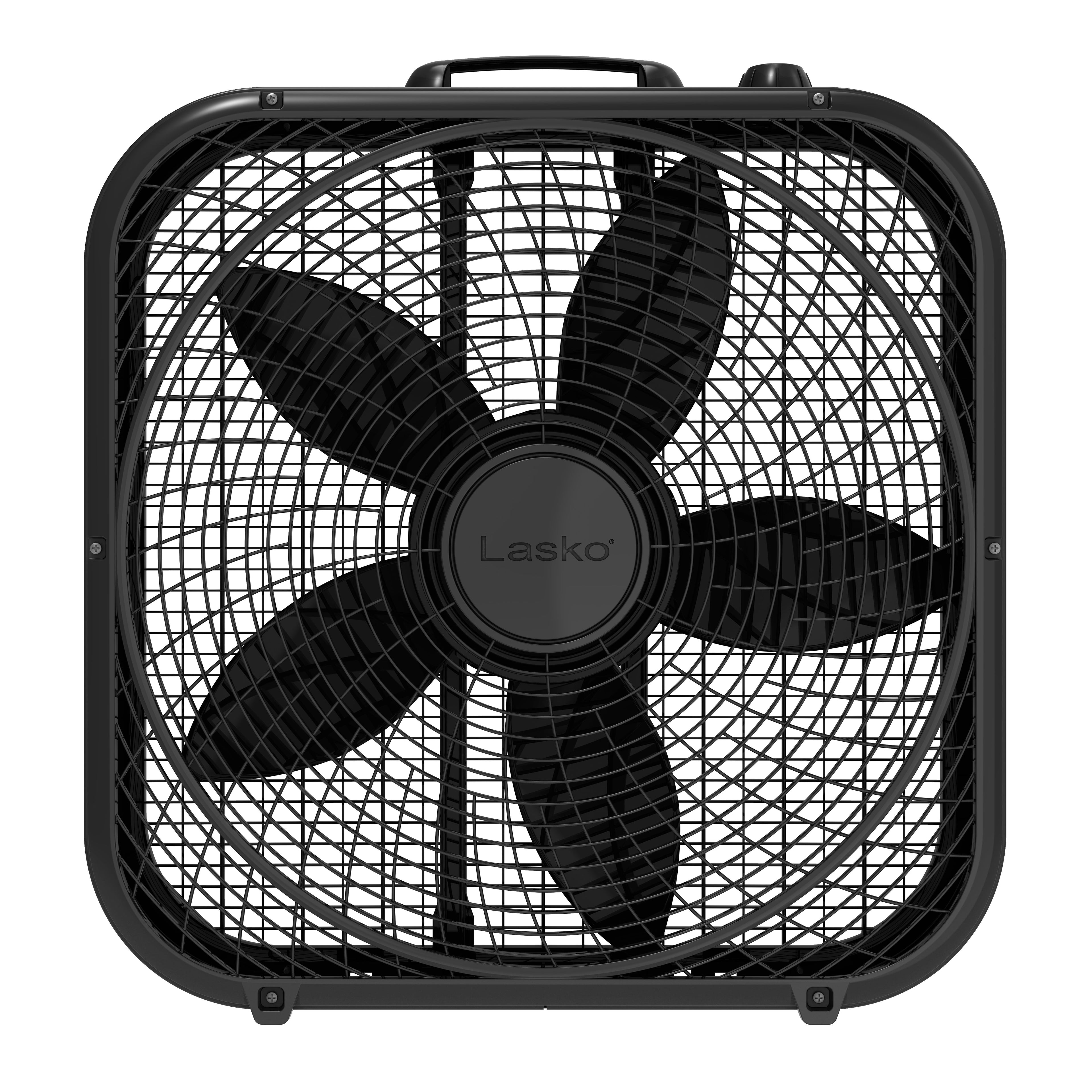 Lasko 20" Cool Colors 3-Speed Box Fan with Weather-Resistant Motor, Blue, 22.5" High, B20310, New
