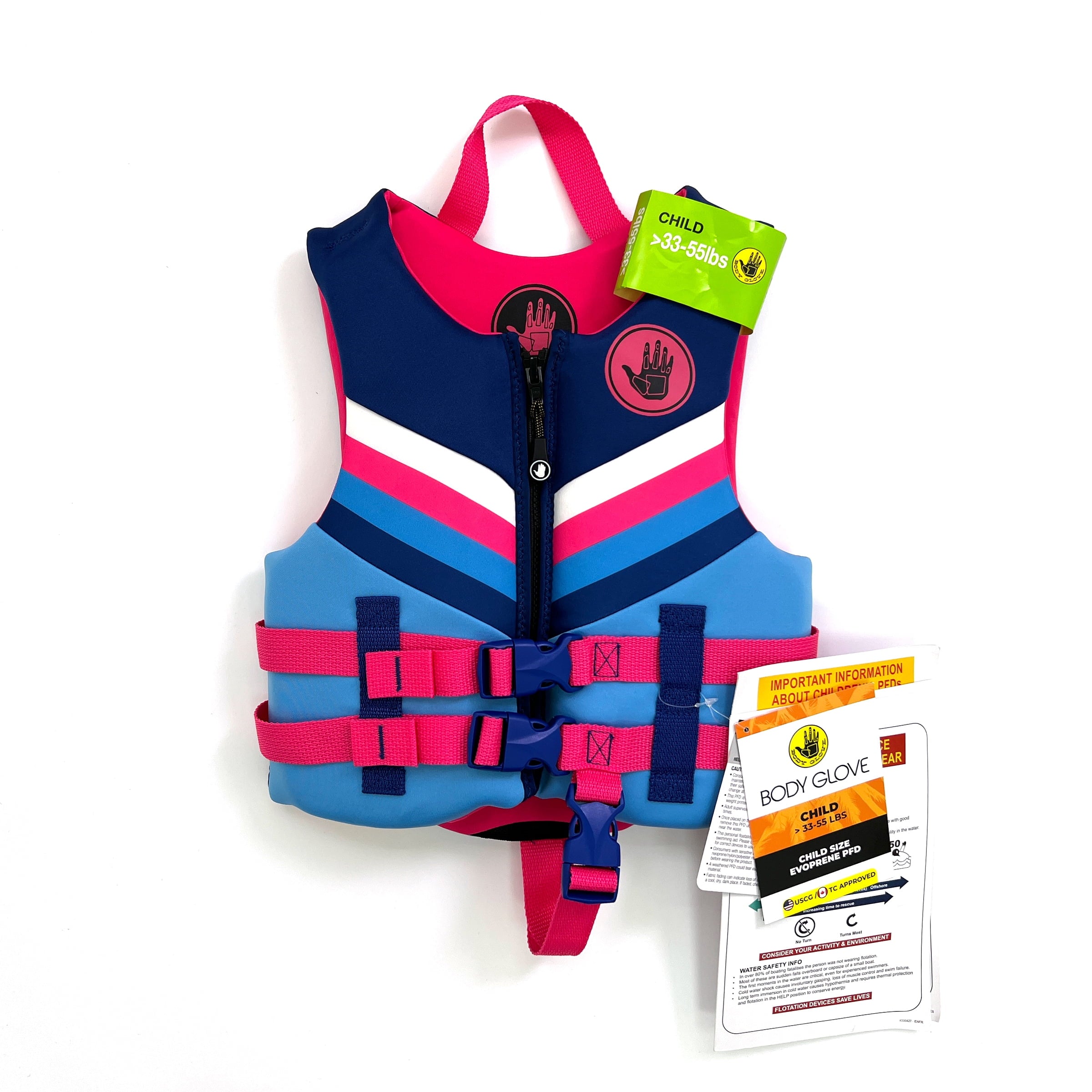 Body Glove Child Boy Evoprene PFD, Life Jacket, (Male, Blue)