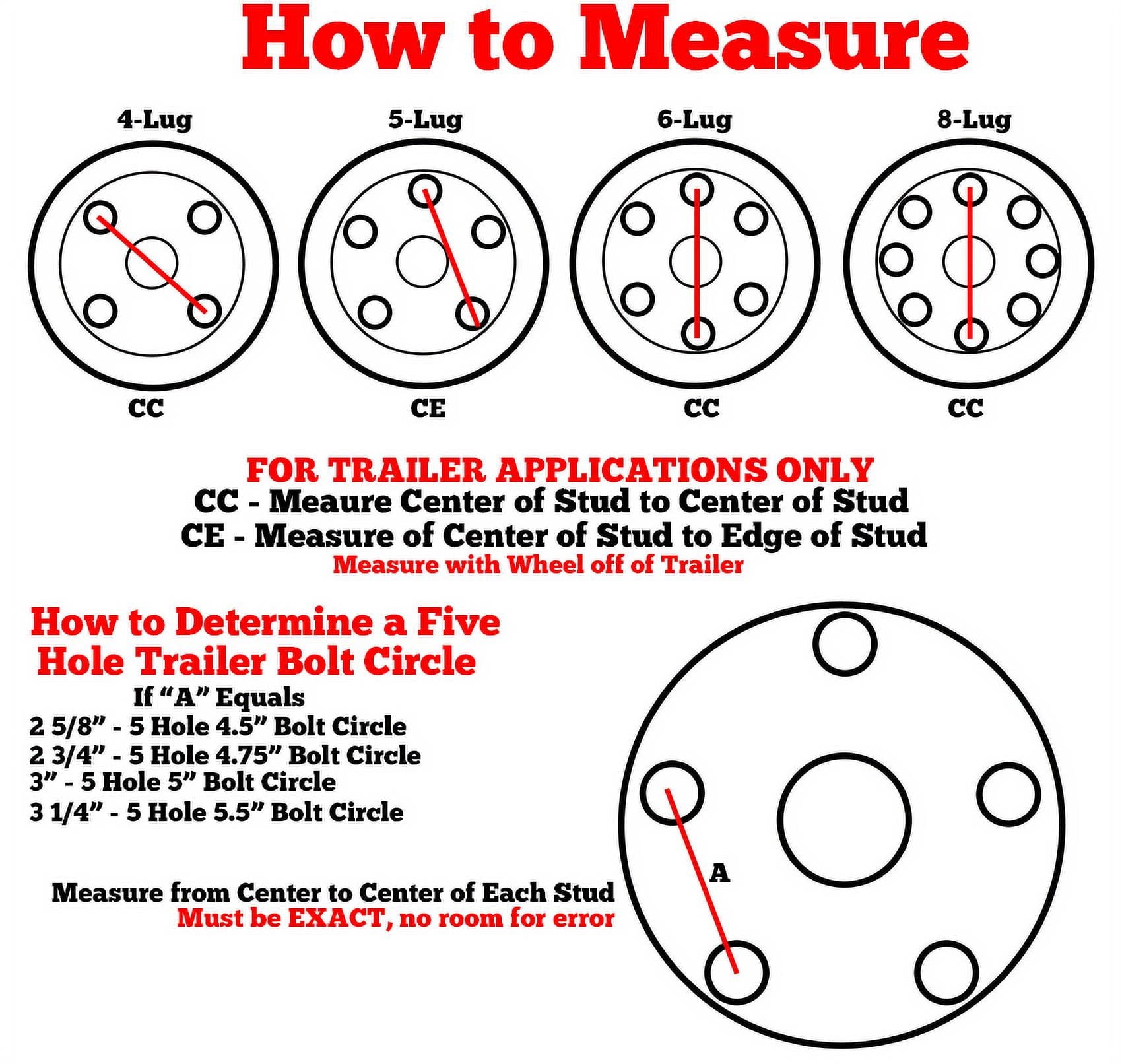 2-Pack Trailer Tire On Rim 4.80-8 480-8 8 4 Lug 6 Ply LRC Galvanized Wheel