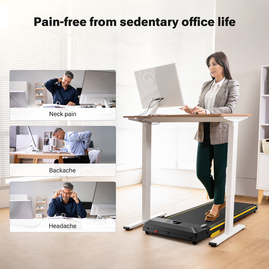 Walking Pad 2 in 1 Under Desk Treadmill with Remote Control Mini Portable Treadmill for Home Office