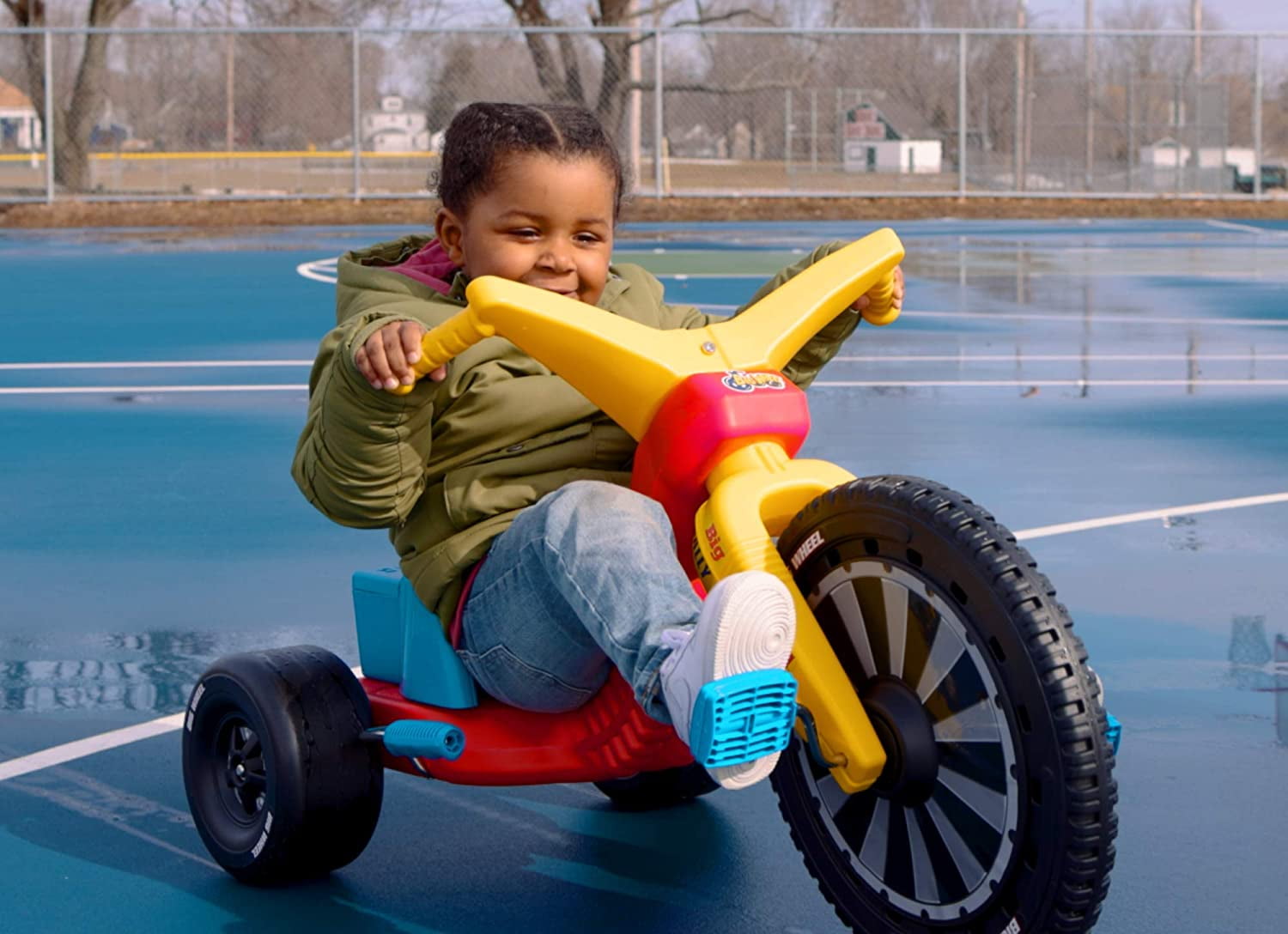 The Original Big Wheel 16 Inch Toddler Tricycle Big Wheel for Kids 3-8 Boys Girls Trike - Rally Racer Edition