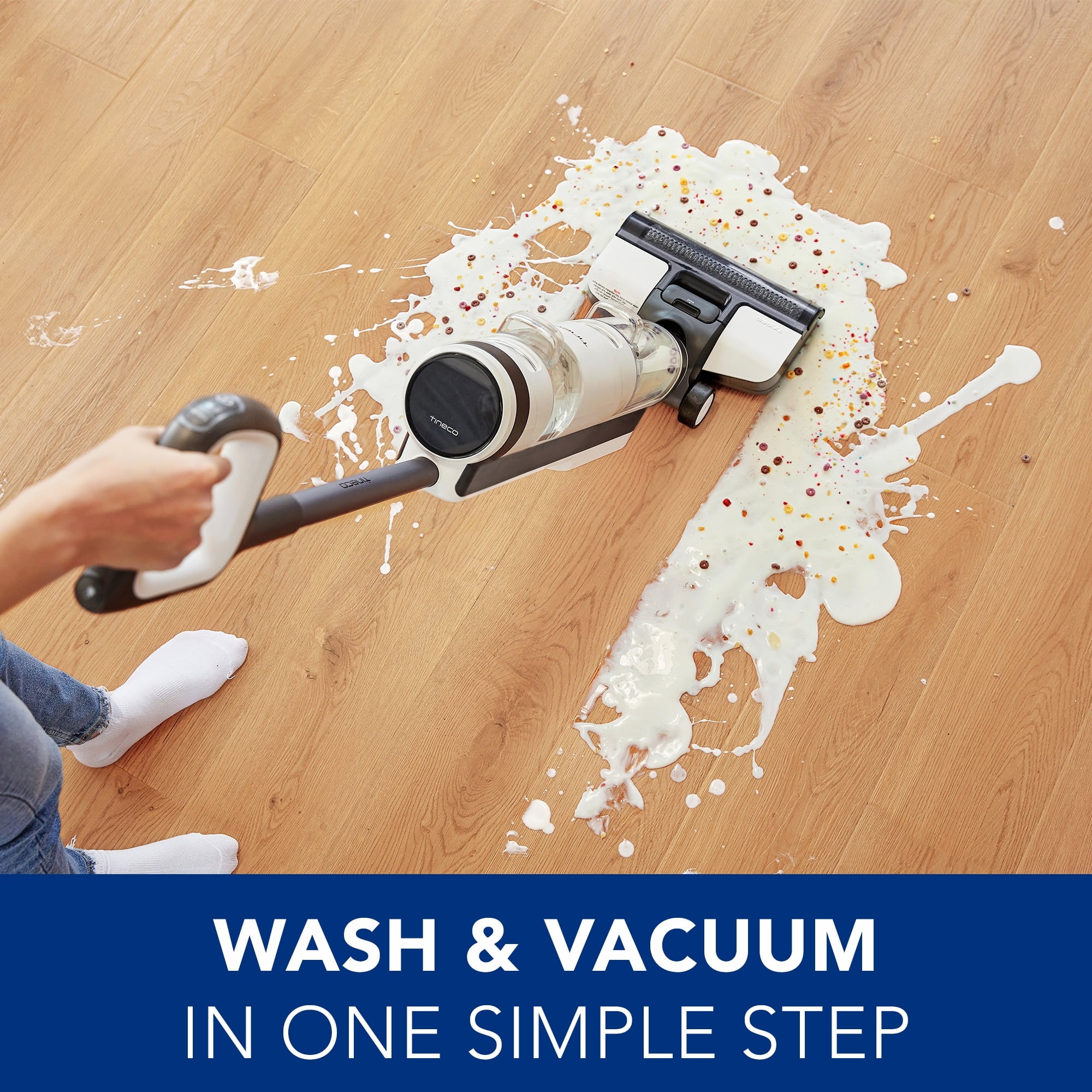 Tineco iFLOOR 3 Cordless Wet/Dry Vacuum Cleaner and Hard Floor Washer - White/Grey