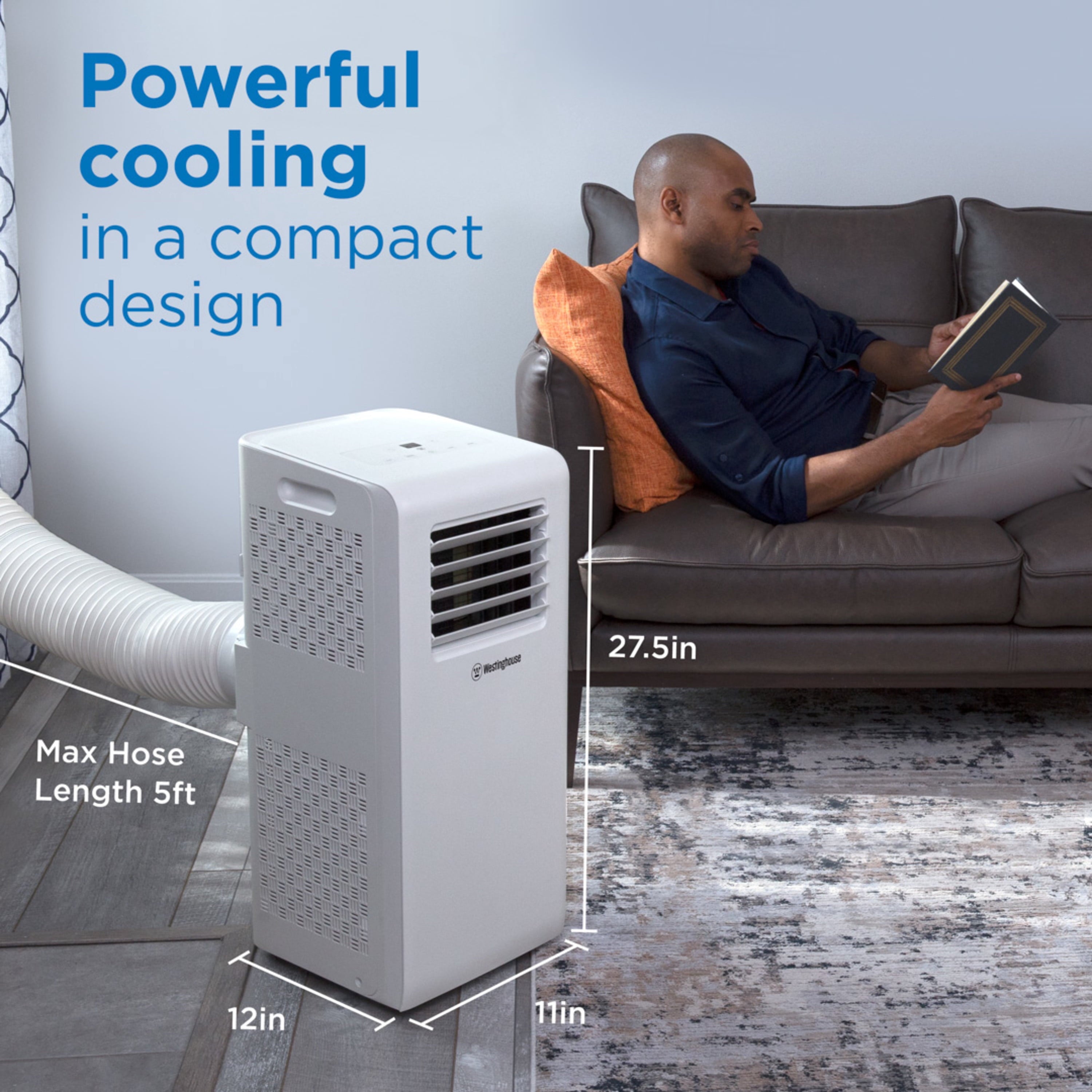 Westinghouse 10,000 BTU Portable Air Conditioner with Remote, 3-in-1 Operation, Rooms Up to 450 sq ft