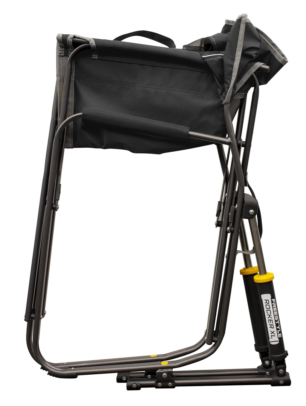 GCI Outdoor Freestyle Rocker XL Heavy Duty Folding Rocking Camping Chair, Pewter