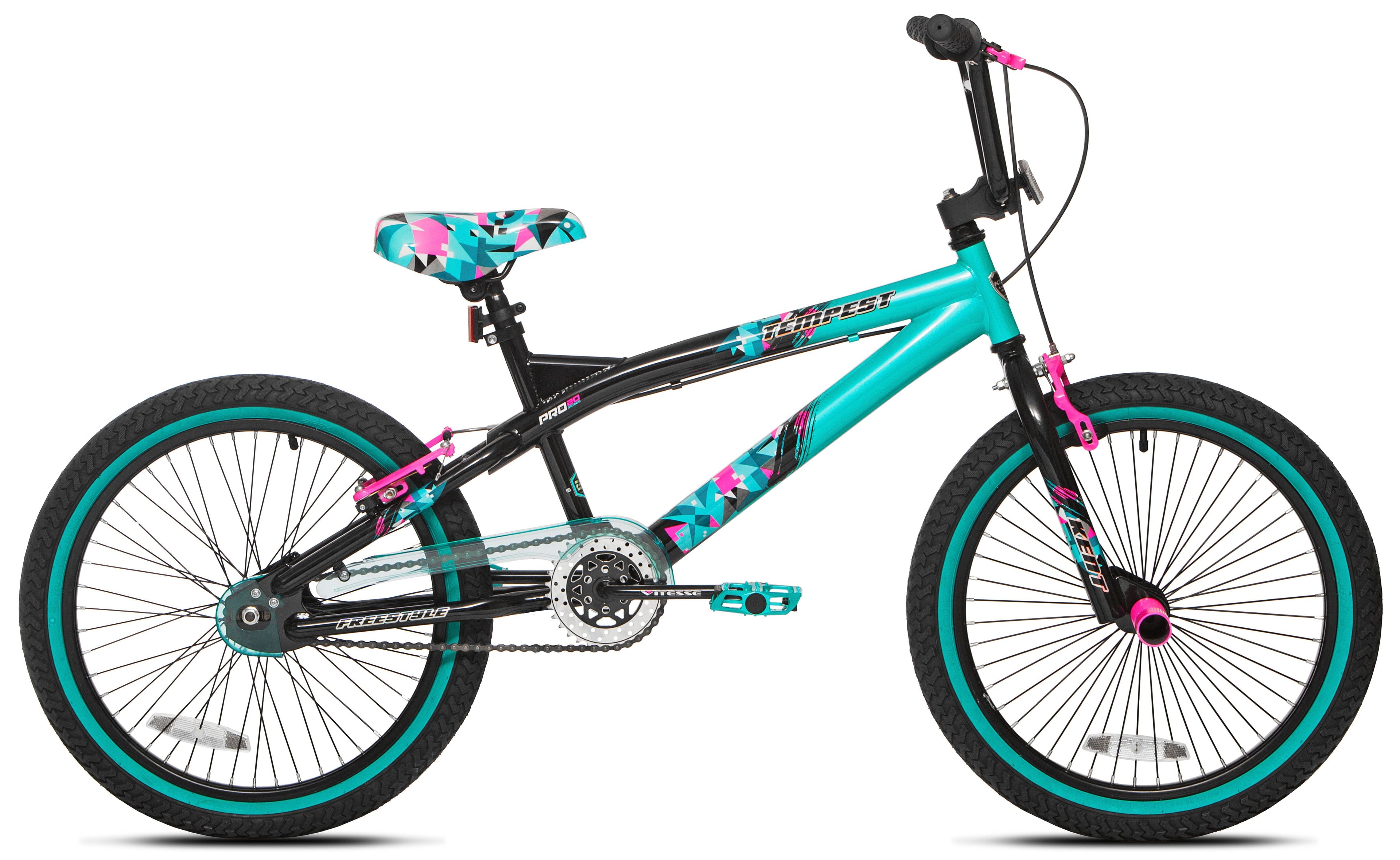 Kent Bicycles 20" Girl's Tempest Child Bicycles, Black/Aqua