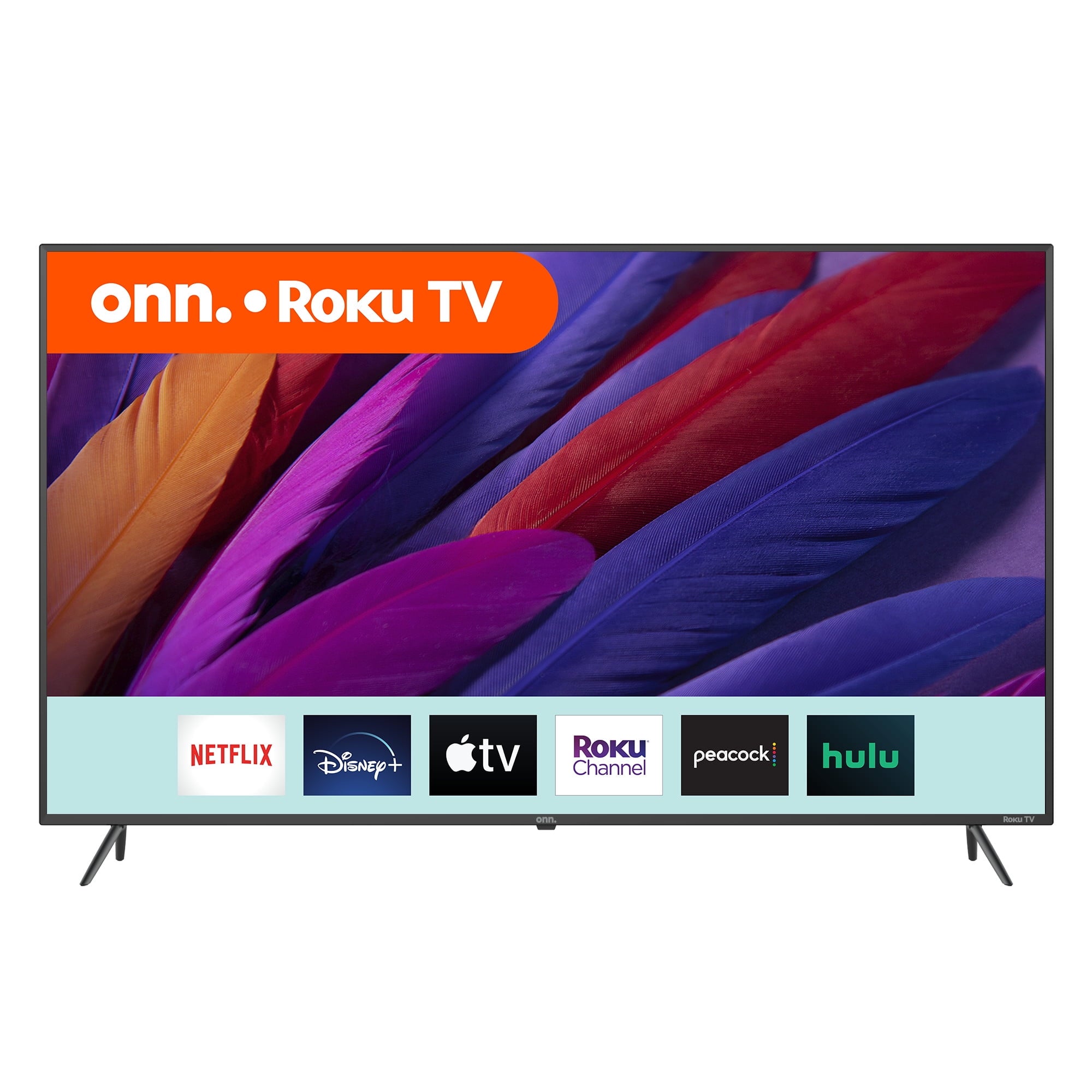 onn. 65” Class 4K UHD (2160P) LED Roku Smart Television HDR (100012587)
