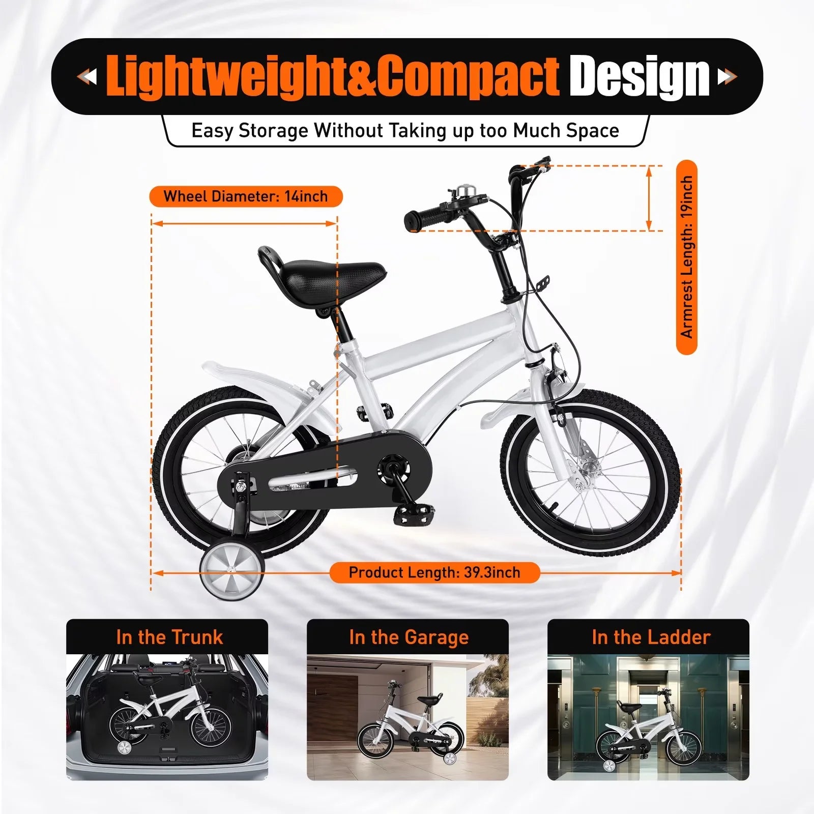 TFCFL 14 inch Kids Bike Bicycle Children Cycle Bikes Gift With With Safety Training Wheels