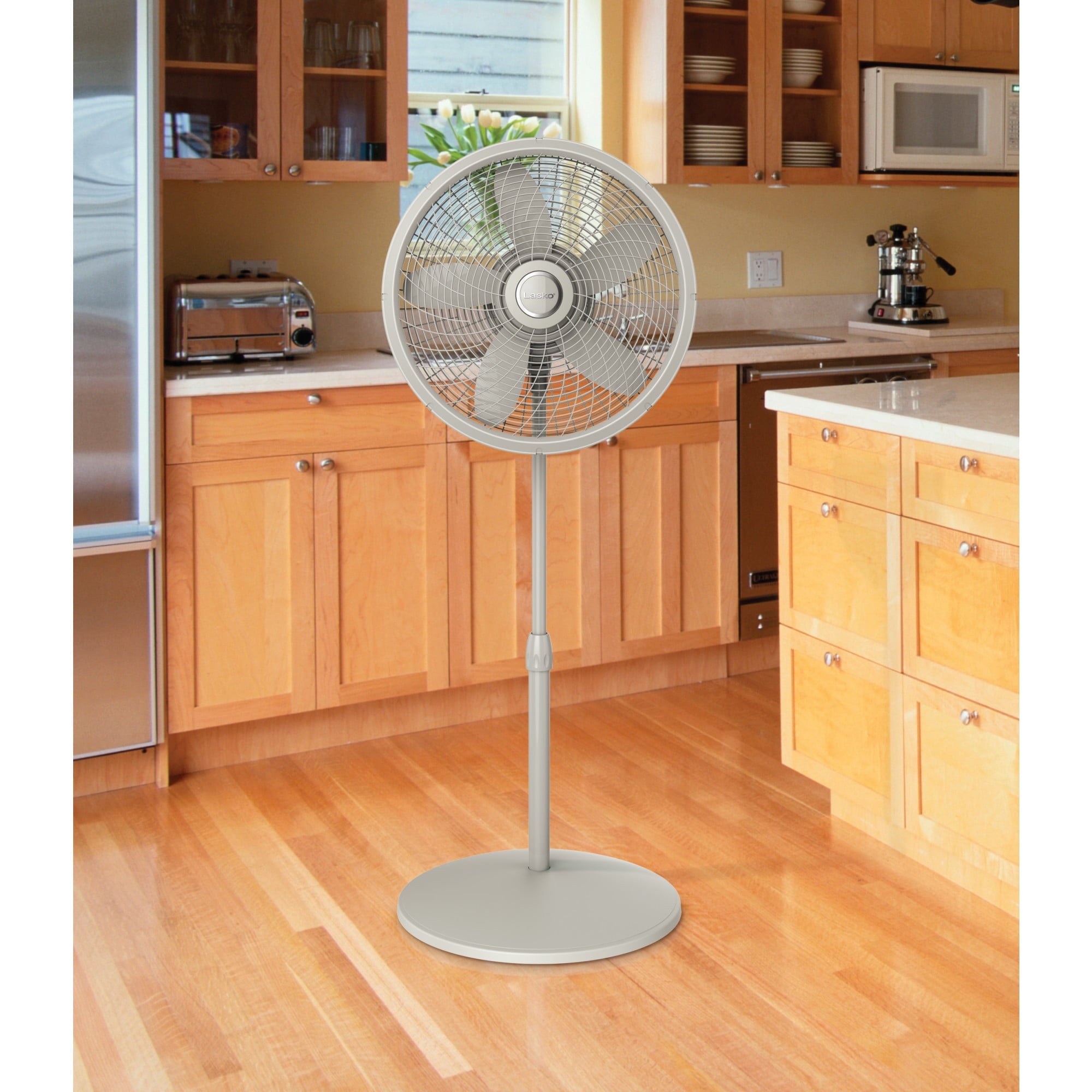 Lasko Cyclone 18" Adjustable Large Room Pedestal Fan, 3 Speeds, 54.5" H, Gray, S18902, New